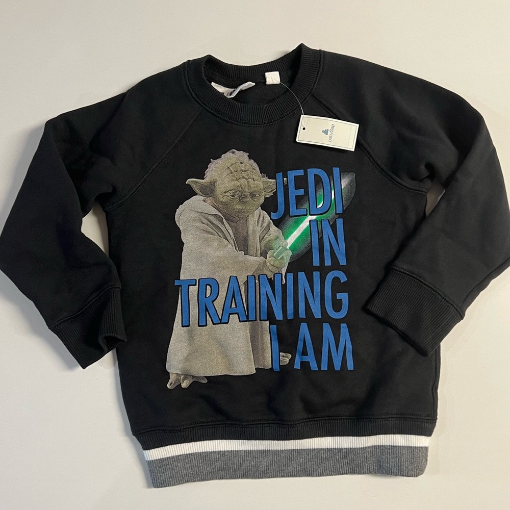 NWT Gap Star Wars Sweater 4T "Jedi in training I Am"
